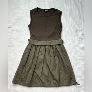 Oops olive green sleeveless dress -Size 38 (EU sizing? -approx size S/M US)
